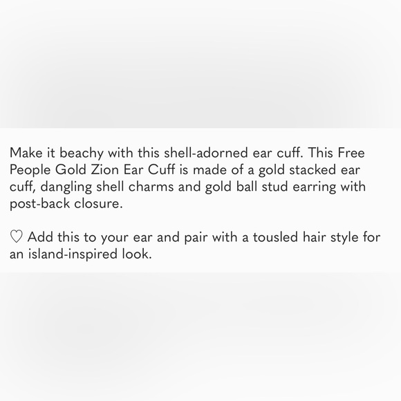 NWT Free People Zion Ear Cuff - Picture 5 of 5